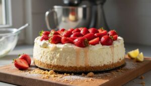 Philadelphia-Torte mit Erdbeeren: Kein Ofen nötig und in 15 Minuten vorbereitet
