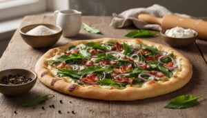Flammkuchen mit Bärlauch: Warum der Teig ohne Hefe besonders dünn und knusprig wird