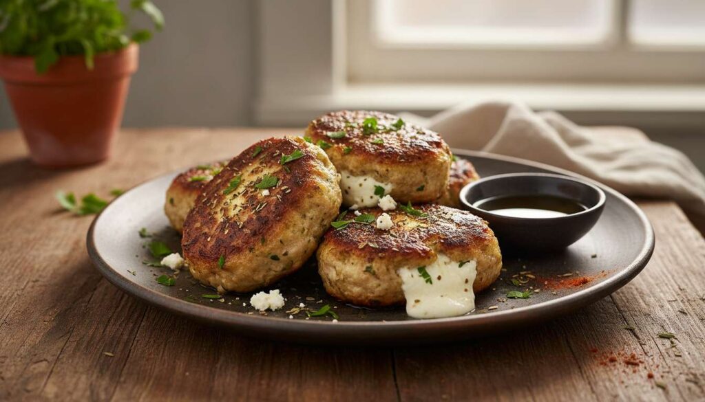 Airfryer-Bifteki: Griechische Frikadellen mit Feta – fertig in 12 Minuten